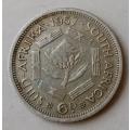 1957 Union silver sixpence..