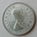 1955 union silver 2 1/2 Shillings.