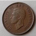 1937 Union 1/2 penny in VF+