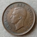High grade 1940 Union 1/2 penny AU+