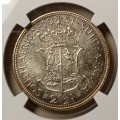 Beautiful 1951 Union proof silver 2 1/2 Shillings NGC PF64