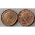 1953 and 1954 Union 1/4 penny set