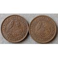 1955 and 1958 Union 1/4 penny set