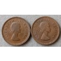 1955 and 1958 Union 1/4 penny set