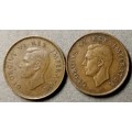 1946 and 1947 Union 1/4 penny set.