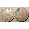 1955 and 1958 Union 1/4 penny set.