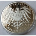 Large 70mm encapsulated German silver/gold plated proof medal incl.certificate (Beautiful)