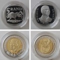 Nelson Mandela commemorative R5 coin set in case with certificate