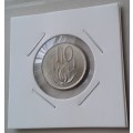 Scarcer 1968 Afrikaans uncirculated nickel 10c (Pres.Swart)