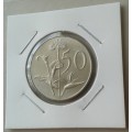 Scarcer 1967 English uncirculated nickel 50c (low mintage)