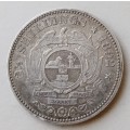 Excellent 1892 ZAR Kruger silver 2 1/2 Shillings in XF+ (low mintage)