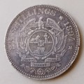 1894 ZAR Kruger silver 2 1/2 Shillings in VF