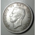 High grade 1947 union silver 5 Shillings with obverse die crack