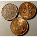 Lot of x3 republic 2c coins