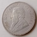 Scarcer 1892 ZAR Kruger silver 2 1/2 Shillings (low mintage)