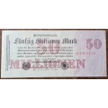 1923 Germany 50 Million Mark.