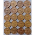Lot of x20 republic 2c coins (1966-1990)