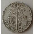 1925 Belgian Congo 50 Centimes