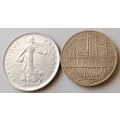 1971 France 5 Francs and 1979 10 Francs