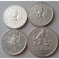 Lot of x4 Czech Republic coins