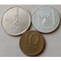 Lot of x3 Israeli coins