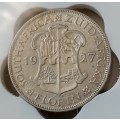 1927 Union silver 2 Shillings SANGS VF25