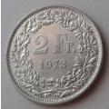Nice 1973 Switzerland 2 Francs.