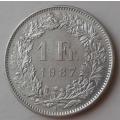 1987 Switzerland 1 Franc
