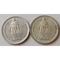 1968/1969 Switzerland 1/2 Franc
