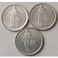 1968/1971/1972 Switzerland 1/2 Franc