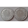 1980/1982 Switzerland 1/2 Franc