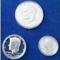 1976 S USA Bicentennial 40% silver 3 coin proof set in original packaging