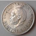 Scarce 1966 Botswana silver 50c (mintage 40000)