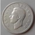 Rare 1948 union silver shilling (mintage: 4974)