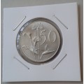 Scarcer 1967 Afrikaans uncirculated nickel 50c (low mintage).