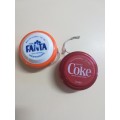 Vintage Coke and Fanta Yo-Yo`s