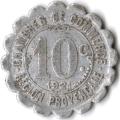 French 10 Centimes token 1921 - Marseille aluminuim