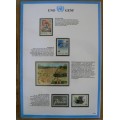 United Nations full set of Geneva MNH stamps 1979-1983 + 1986 in official German info folder