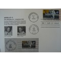 USA Apollo 11 First Man on the Moon 3 FDCs, Astrophil 6 and 7 (x2) - German text