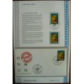 United Nations in Vienna lot of 7 collector`s first day sheets 1981 and 1982
