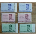 Cyprus 1964 Kennedy 6 MNH stamps + 3 strips of 5 (folded) + 7 minisheets