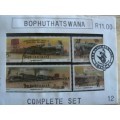 Boputhatswana sealed 1991 set trains in The Union Limited envelope