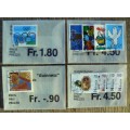 Switzerland 1996 lot of 26 officially cancelled stamps + block of 4 + booklet - CV$70+