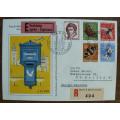 Switzerland 1955 Stamp Day / Tag der Briefmarke registered express cover Basel to St Gallen
