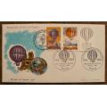 France 1999 special issue FDC dual cancellation on 1983 cover Balloon Flight circumnav of earth