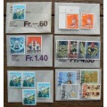 Switzerland 1993 lot of 32 officially cancelled stamps + pair in original envelopes - CV$70+