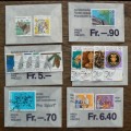 Switzerland 1992 lot of 28 officially cancelled stamps in original envelopes - CV$40+