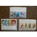 Switzerland 1990 lot of 15 officially cancelled stamps + 1 block of 4 - CV$30