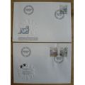 Switzerland 1982-1986 landscapes full set of 6 FDCs embossed