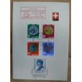 1962 Switzerland lot of 2 souvenir folded cards - Olympic Committee